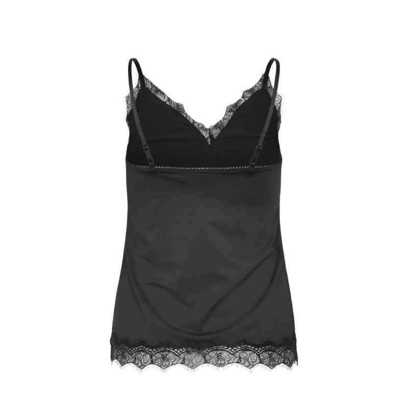 Rosemunde top - RWBridget SL Lace Strap – 102507 – Black