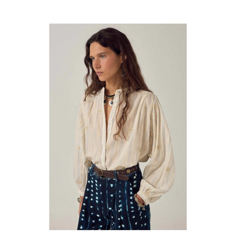 Maison Hotel skjorte - Caroline Blouse – Starry White – Off White