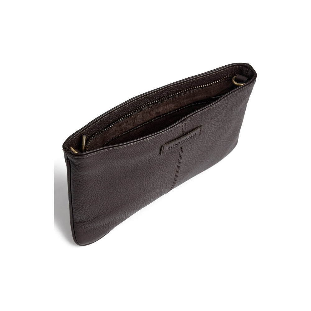 Depeche clutch i skind 16378 (Sort)