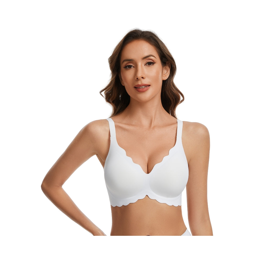 Femifemme BH - SoftScallop Full Coverage (Hvid)