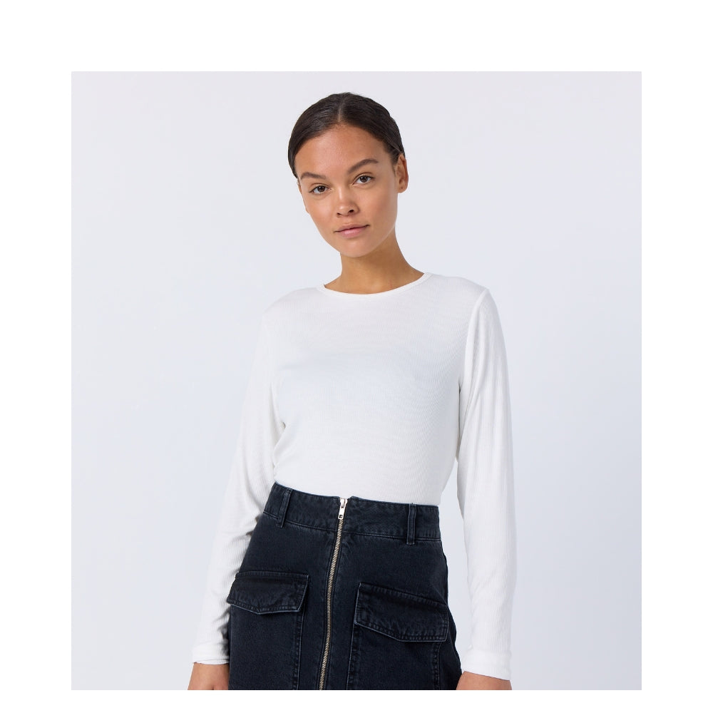 Levete Room bluse basic - LR-Ika 4 - 900071 - L101 Star White
