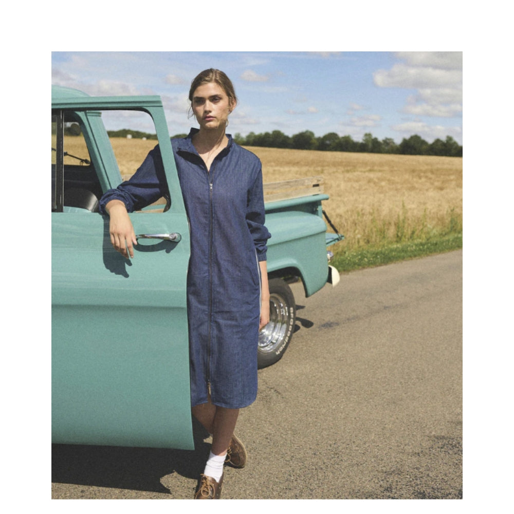 Humble denim kjole - NikkaHBS Dress – 17954 – Beige combi