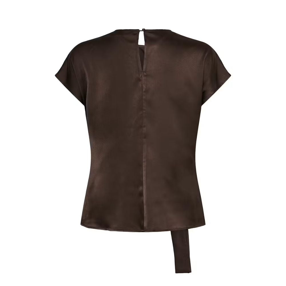 InWear bluse - SatineIW Knot Top –  30113427– Chocolate Brown