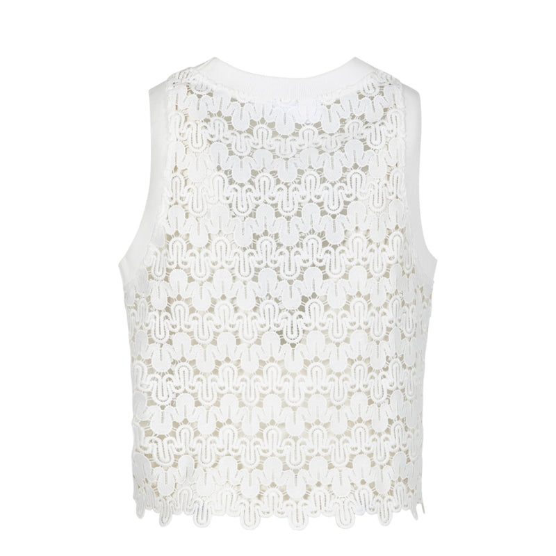Coster Copenhagen blonde top - Lace top – 262-1247 – White 200