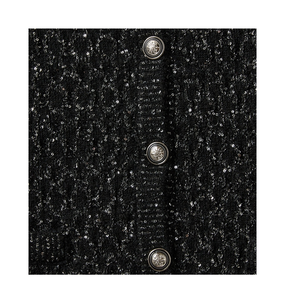 Sofie Schnoor cardigan jakke - CarnetSW Cardigan - S254505 - Black glitter
