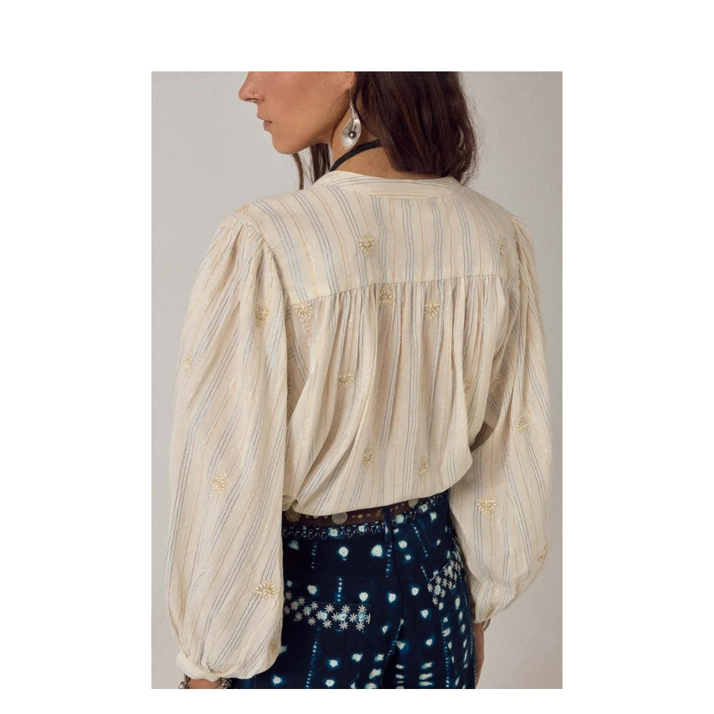 Maison Hotel skjorte - Caroline Blouse – Starry White – Off White