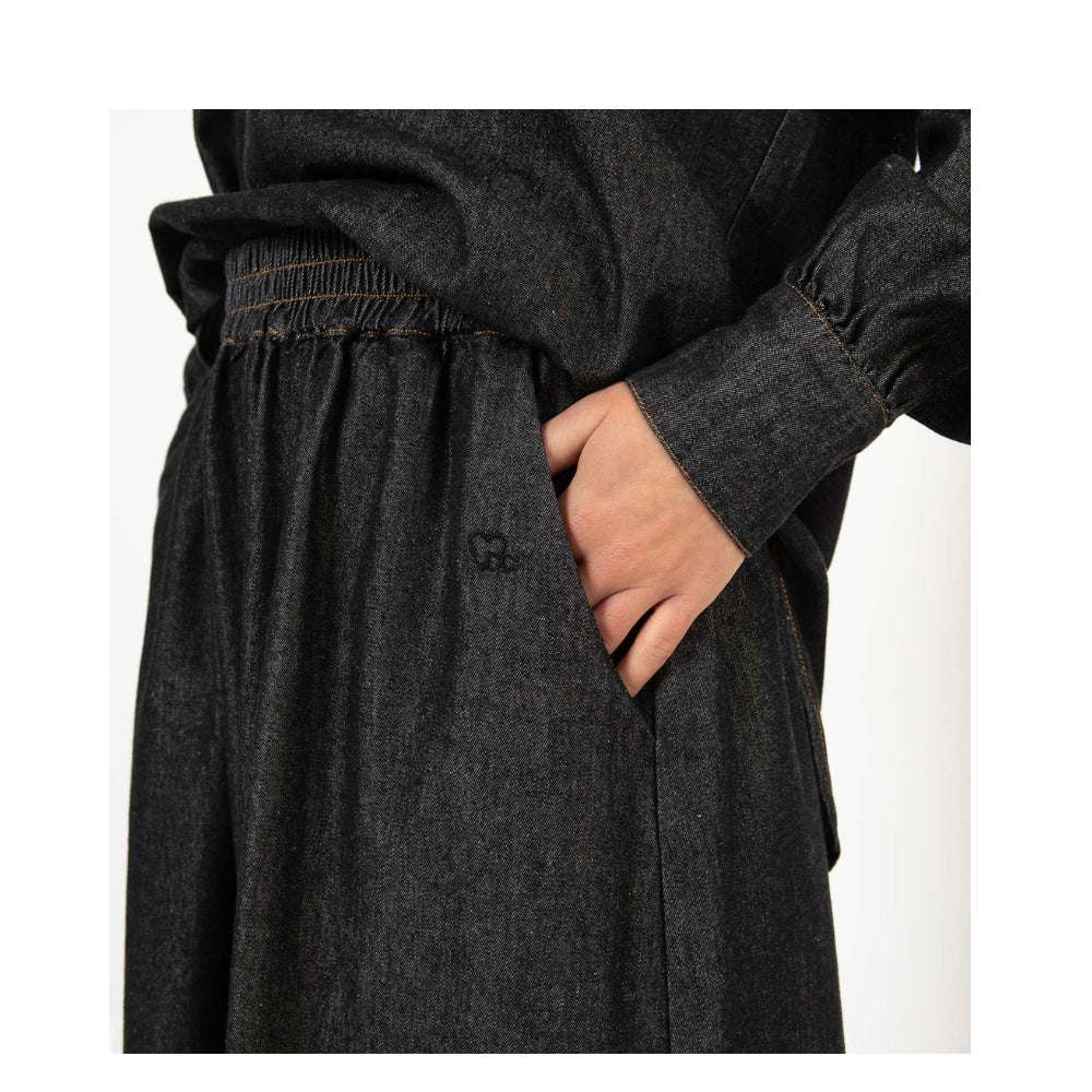 CC Heart denim nederdel - Ellis denim skirt - CCH4534-254 - Black Blue Denim