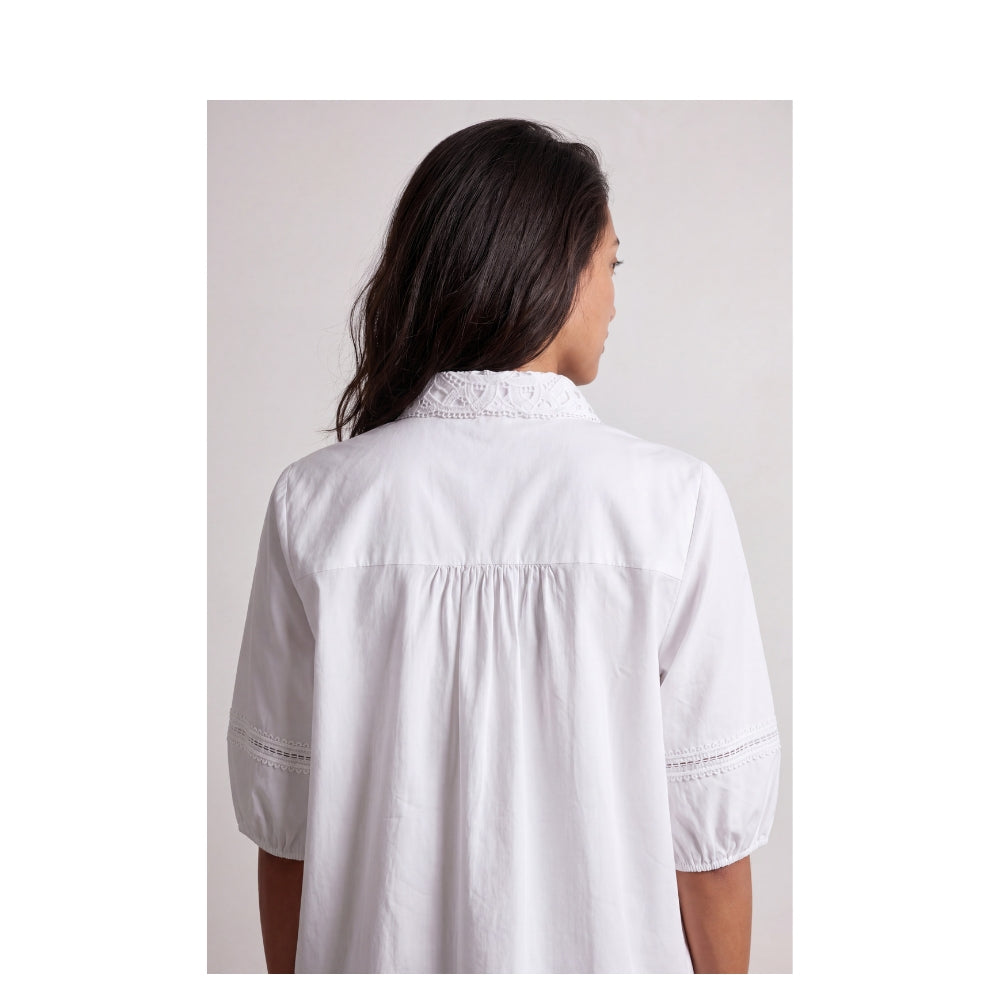 Levete Room skjorte - Isla Solid 144 – 301610 – 1000 White