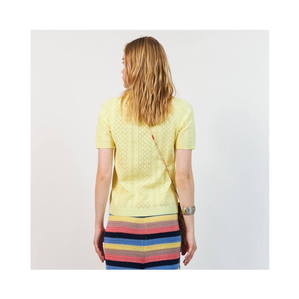 Lollys Laundry strik polo – AlaiaLL (Gul)