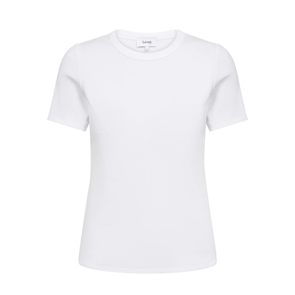 Levete Room t-shirt - LR-Numbia 5 – 201285 – 1000 White