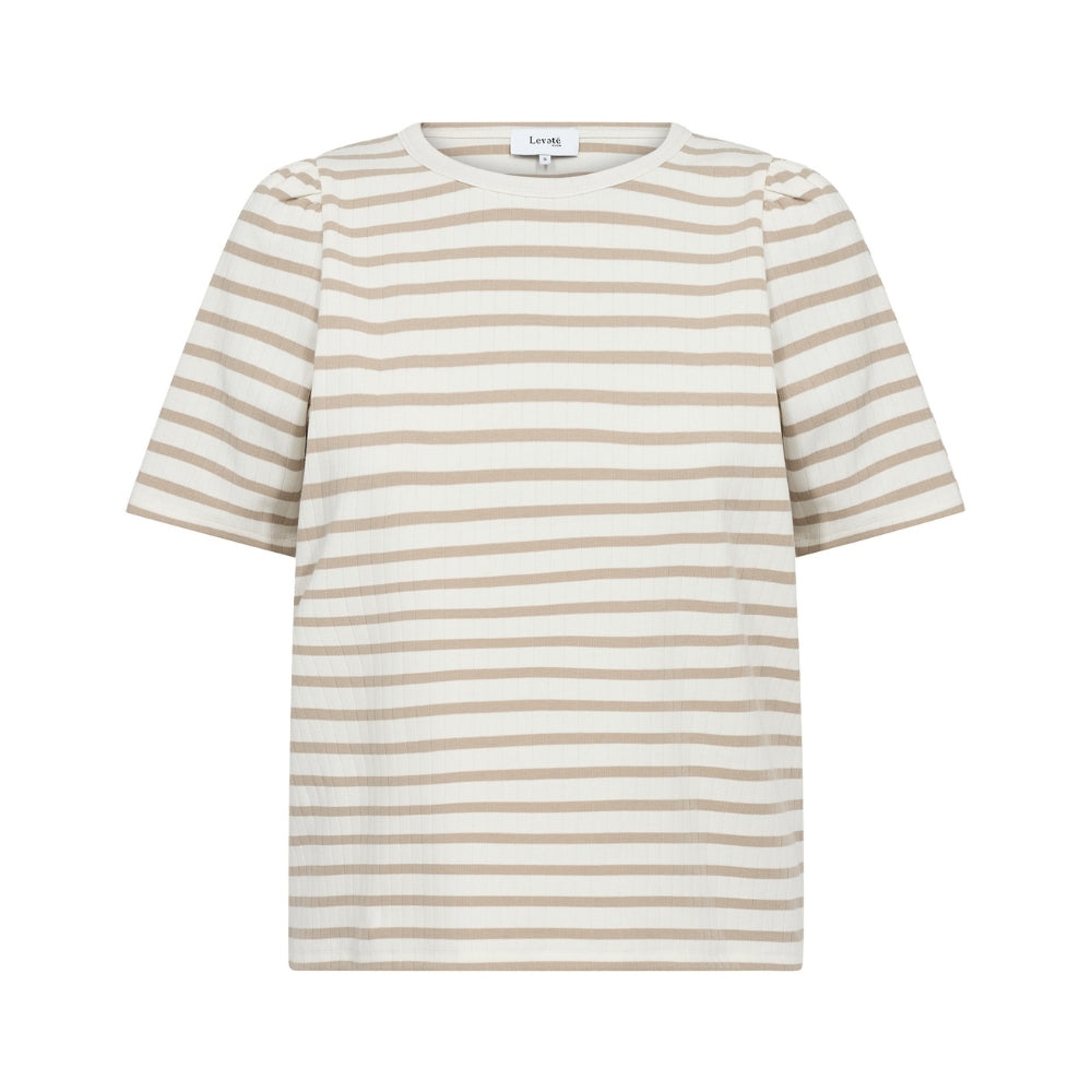 Levete Room t-shirt - LR-Neddie 1 – 201244 - 1020C Plaza Taupe
