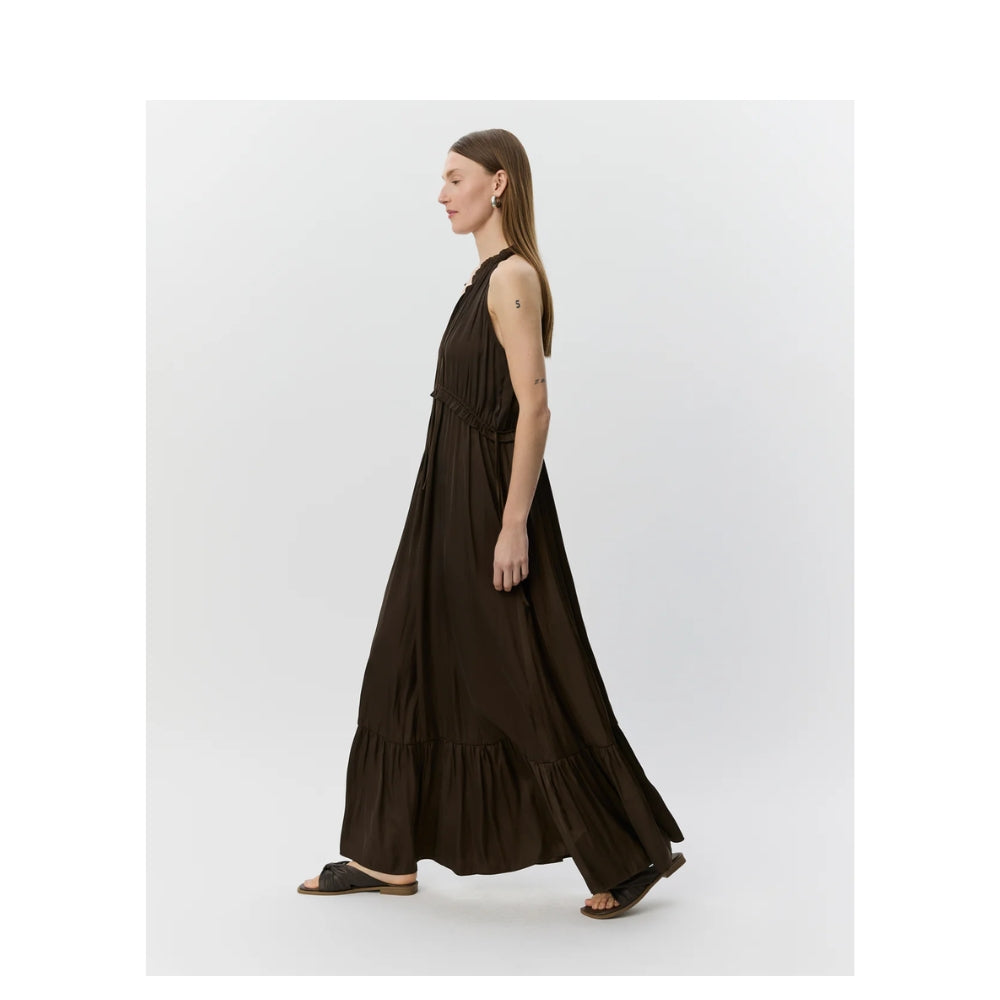 Sofie Schnoor kjole - MelSW Halter Neck Maxi Dres – S262192 – Intense Brown