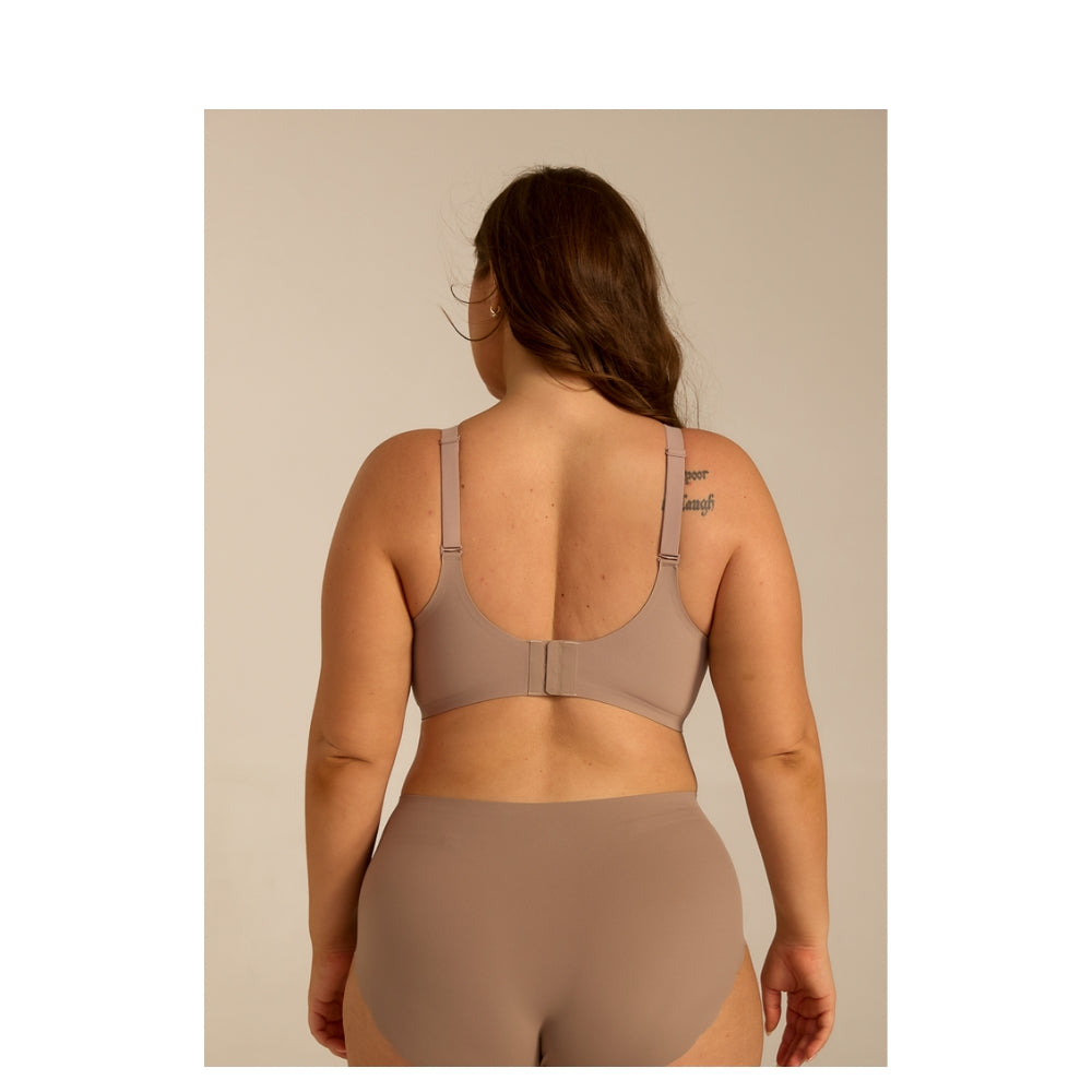 Femifemme bh - SoftScallop Full Coverage Bøjlefri BH - FF6001 - Soft Mocha