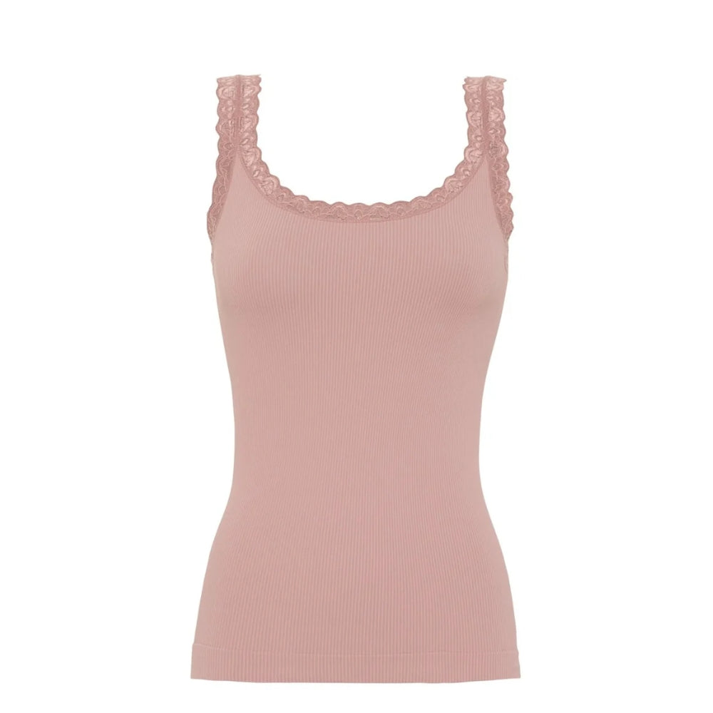 Tim & Simonsen top - Frida Rib Top – 217 – Rosa Antico