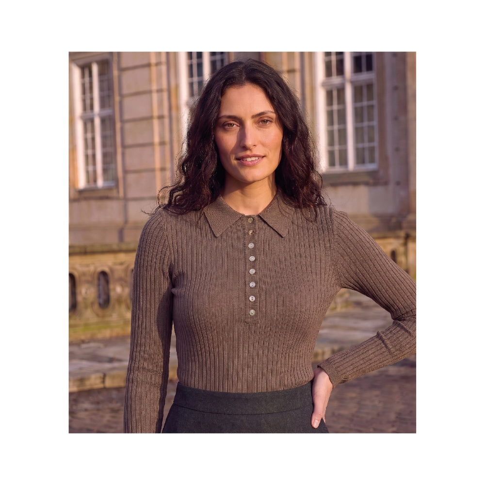 La Rouge polo sweat - Sailor (Lysebrun)
