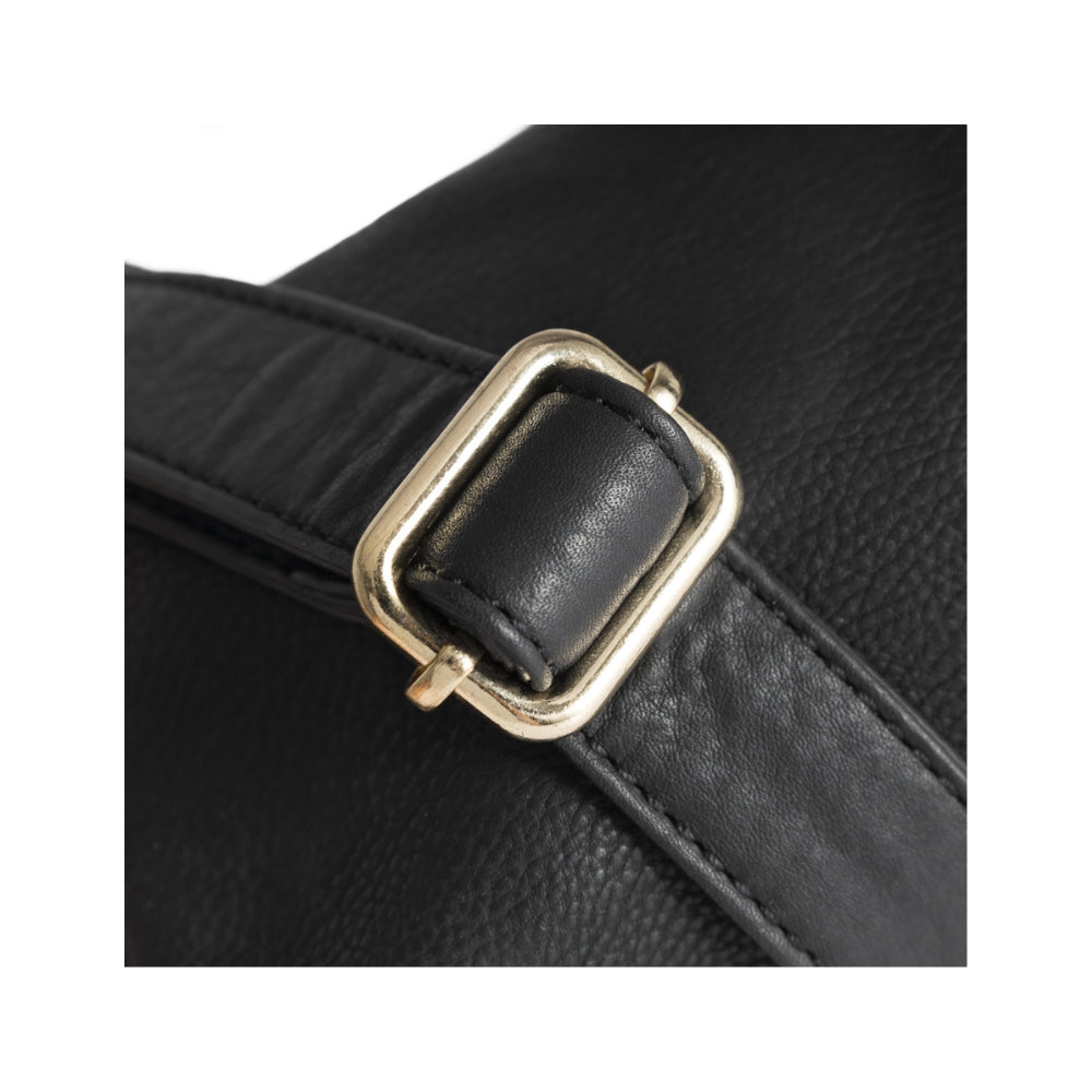 Depeche clutch i skind 15472 (Sort)