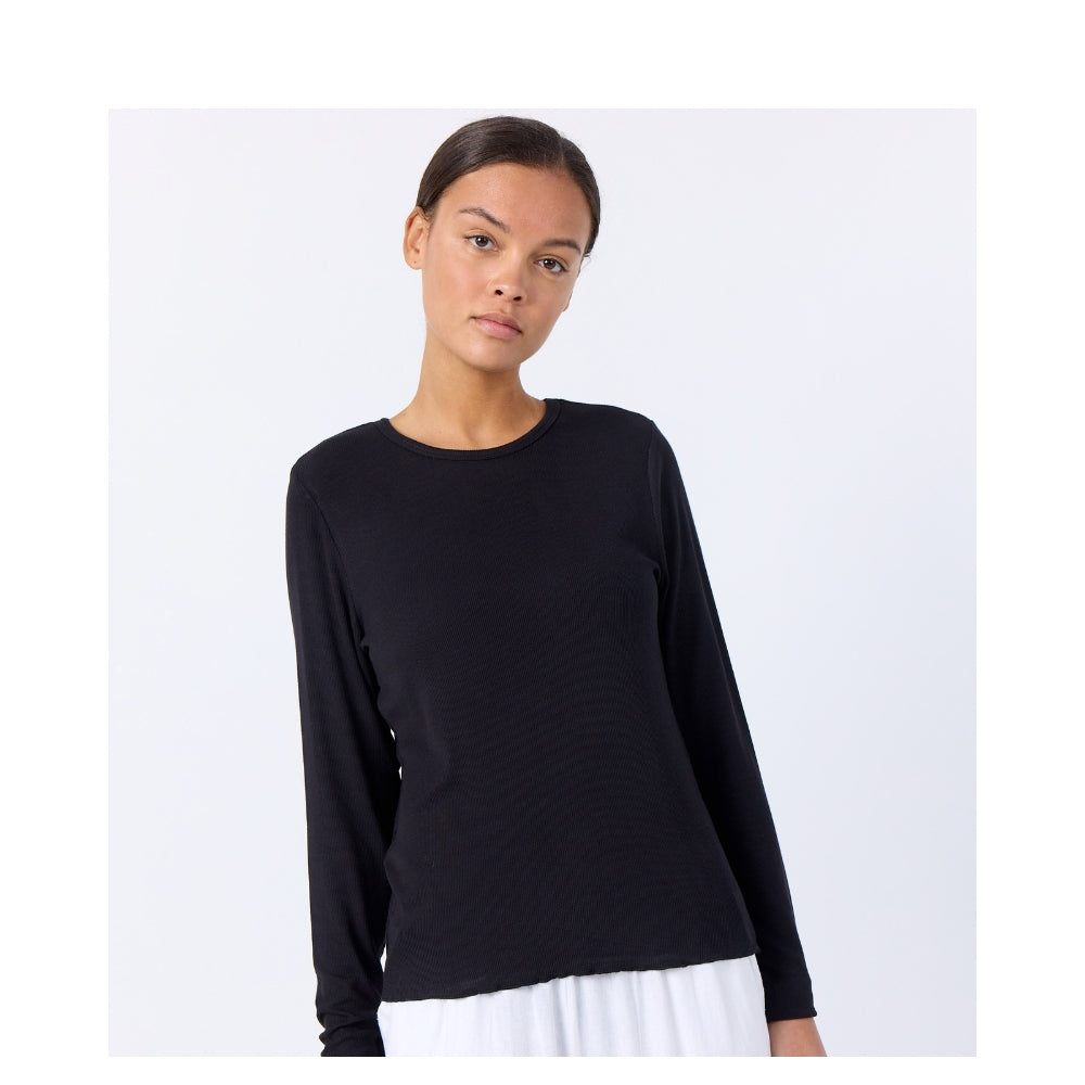 Levete Room bluse basic LR-Ika 4 - 900071 - L999 Black