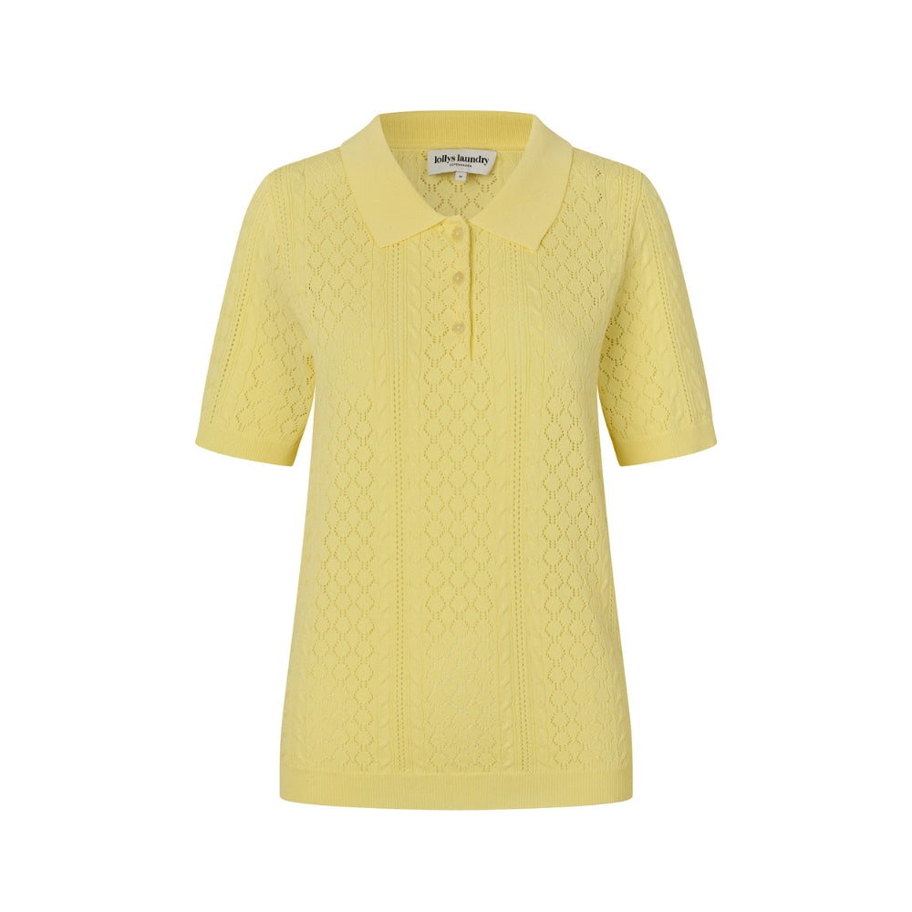 Lollys Laundry strik polo – AlaiaLL (Gul)
