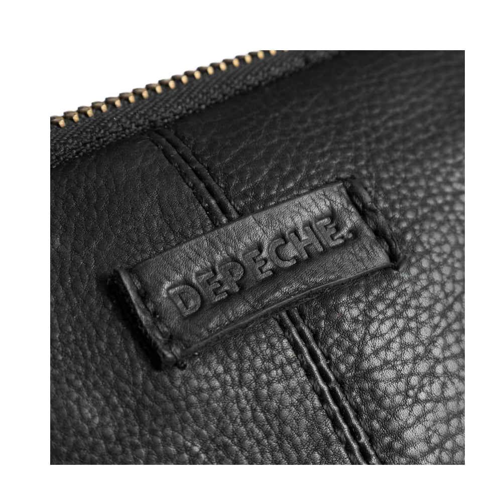 Depeche clutch i skind 15472 (Sort)