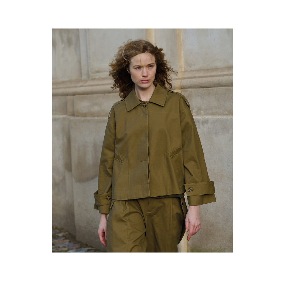 La Rouge jakke - Daniella Trenchcoat Short - LR1978 - Khaki