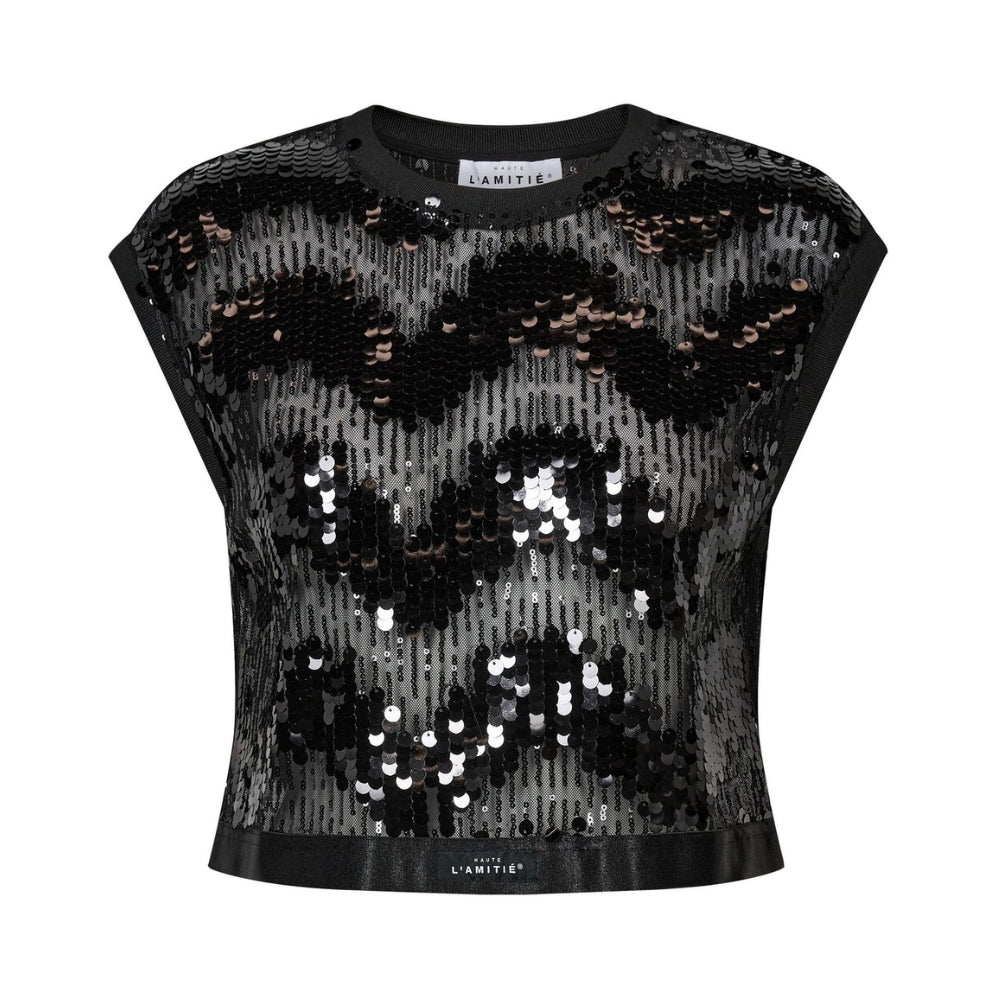 Hauté L’ Amitié bluse – HL10957 (Sort)