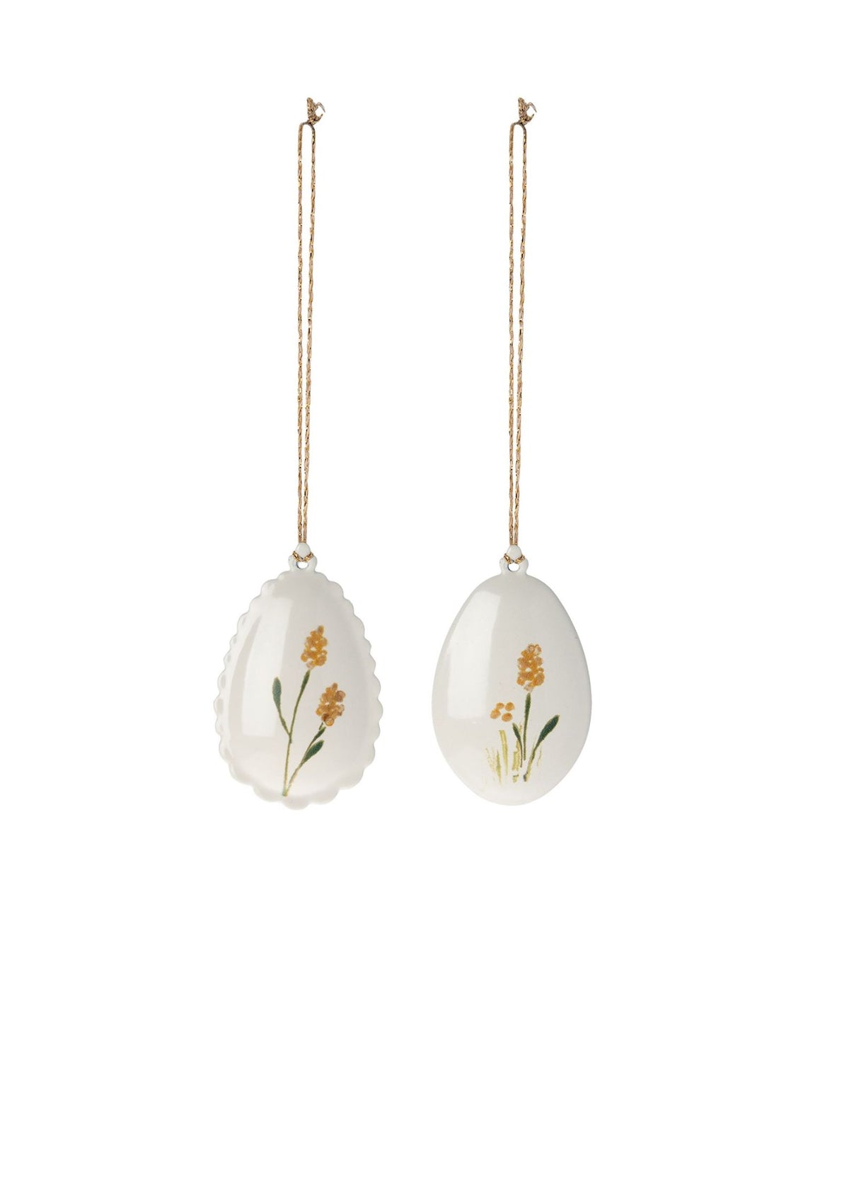 Maileg - Easter Egg ornament, Metal - gul