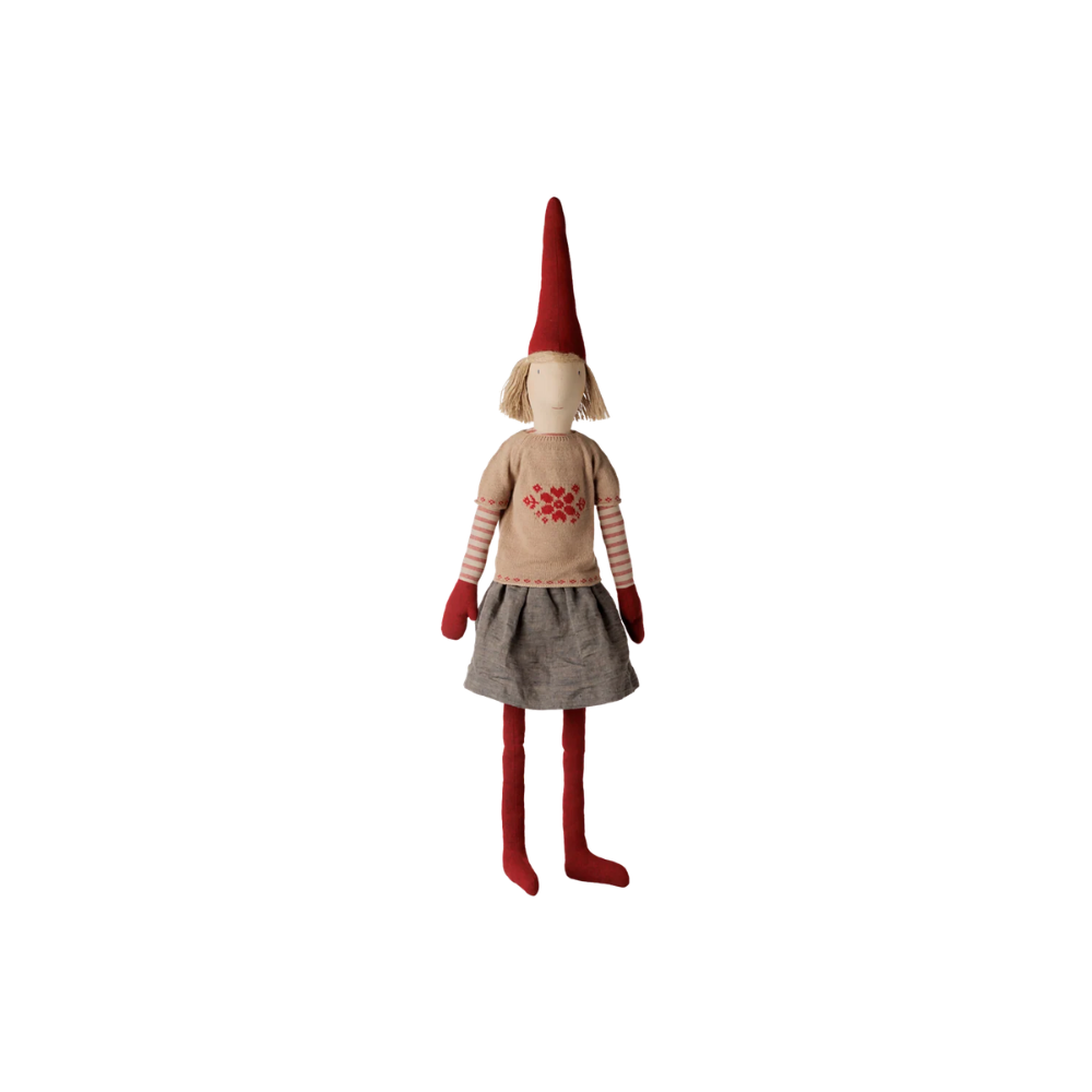Maileg nisse - Pige Str. 6 (Strikket bluse)