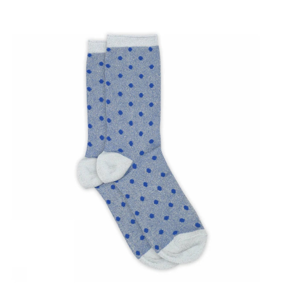 MP Denmark strømper - Donna Glitter Socks – 77671 - Nautical Blue