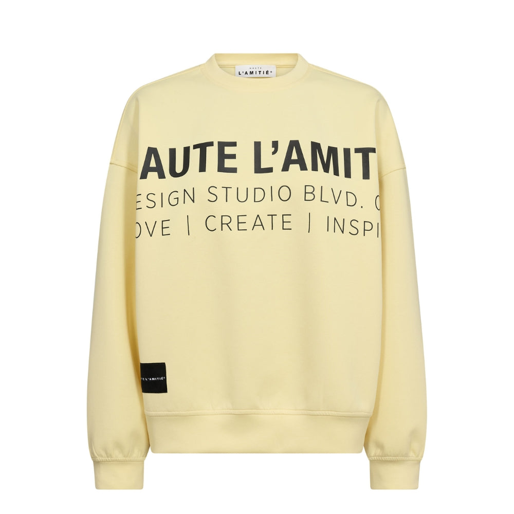 Haute L Amitie sweatshirt - Studio Logo Sweat – HL10446 – Pale Yellow