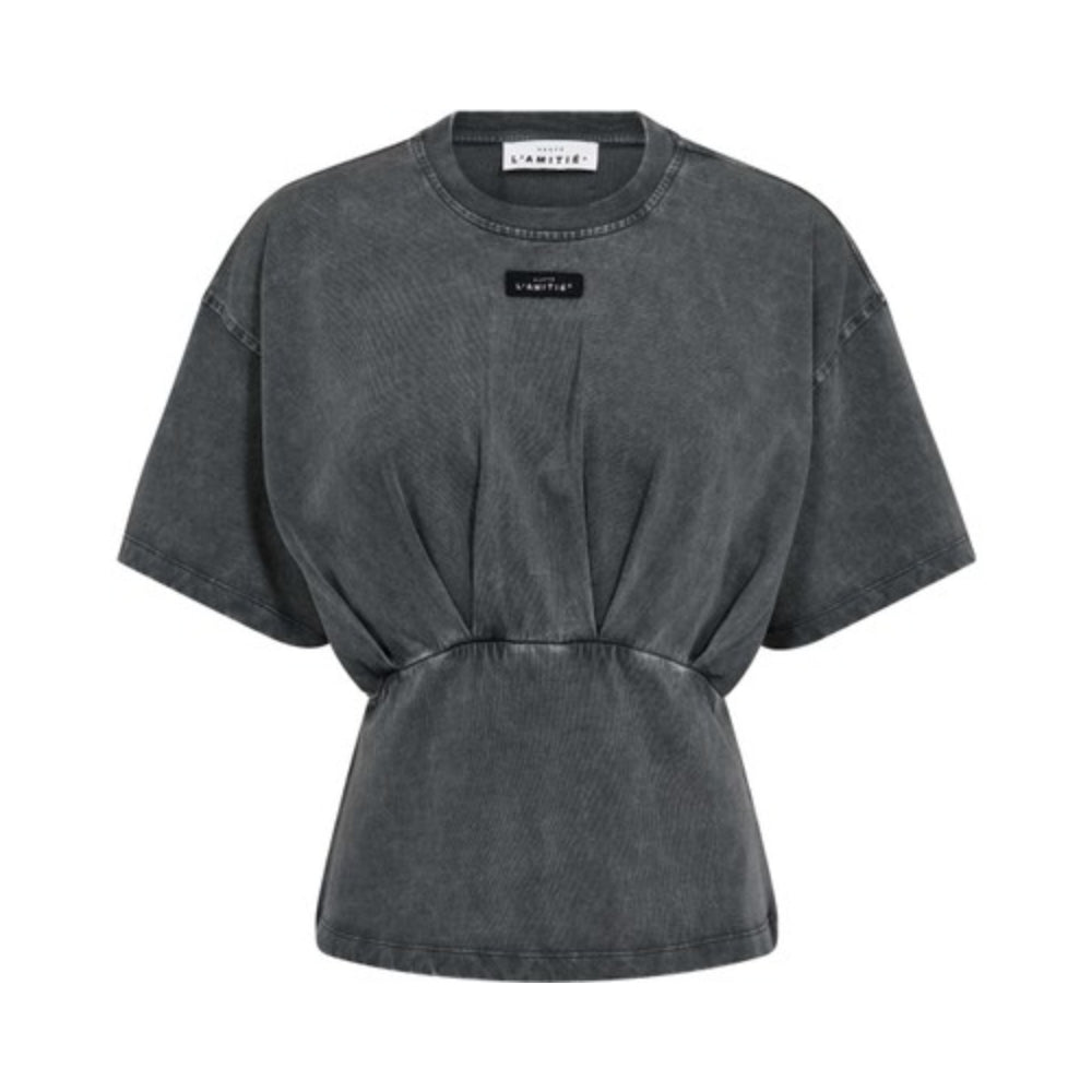 Haute L Amitie t-shirt - Romie Acid Pleat Tee – HL10693 – Black Acid Wash