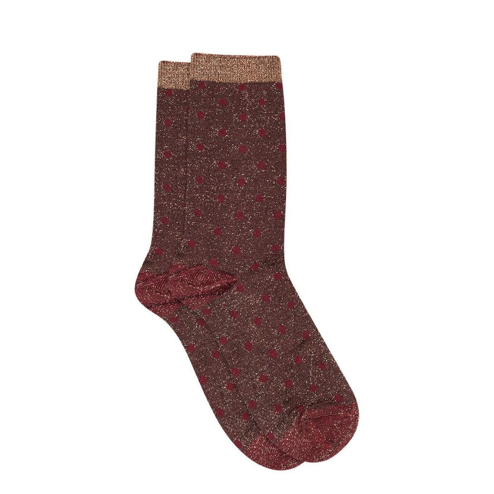 MP Denmark glimmer strømper - Donna Glitter Socks – 77671 - Hot Chocolate