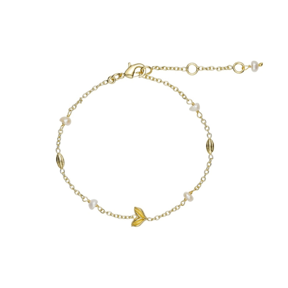 Pure by Nat armbånd - Nadia bracelet – 40695 (Guld/Hvid)