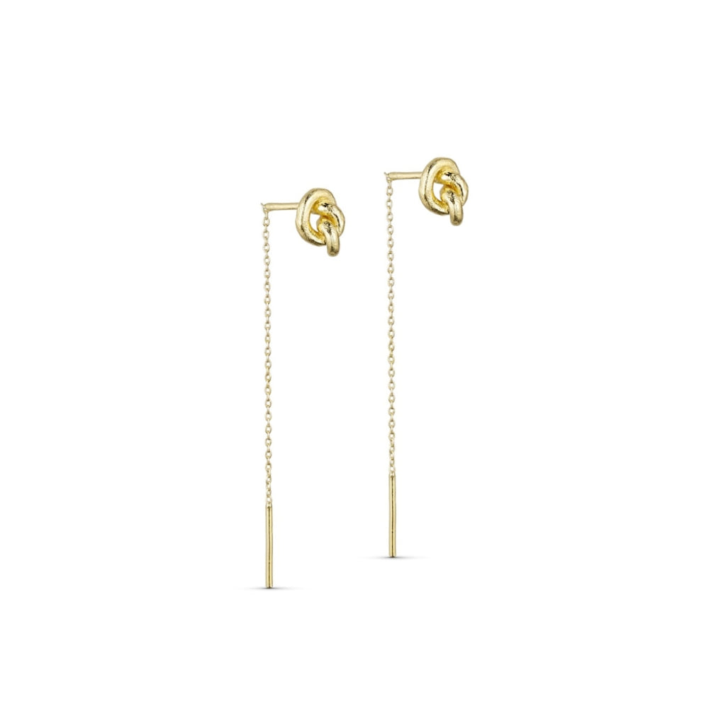 Pure by Nat øreringe - Lilou chain earrings – 45934 (Guld)
