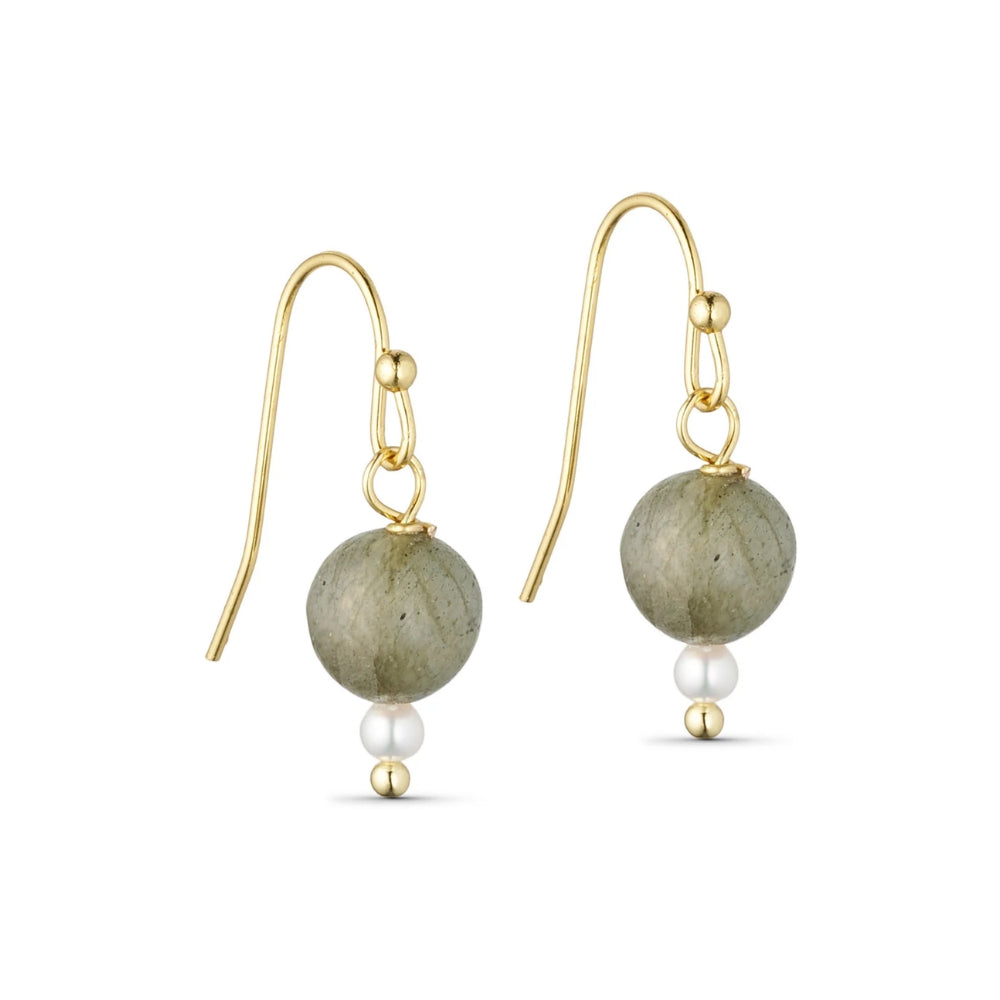 Tim & Simonsen øreringe - Usha Earring - TSJ314 - Kaki labradorite