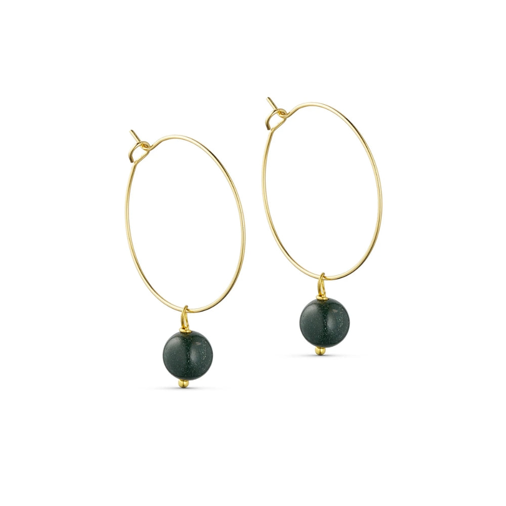 Tim & Simonsen øreringe - Jackie Hoop Earring  – TSJ214 – Moss Agat