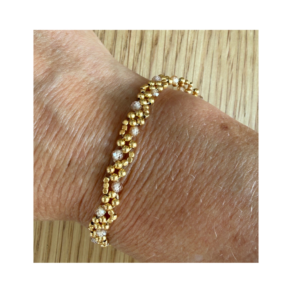 Ibu Jewels Armbånd Joanie PE07-24 (Champagne)
