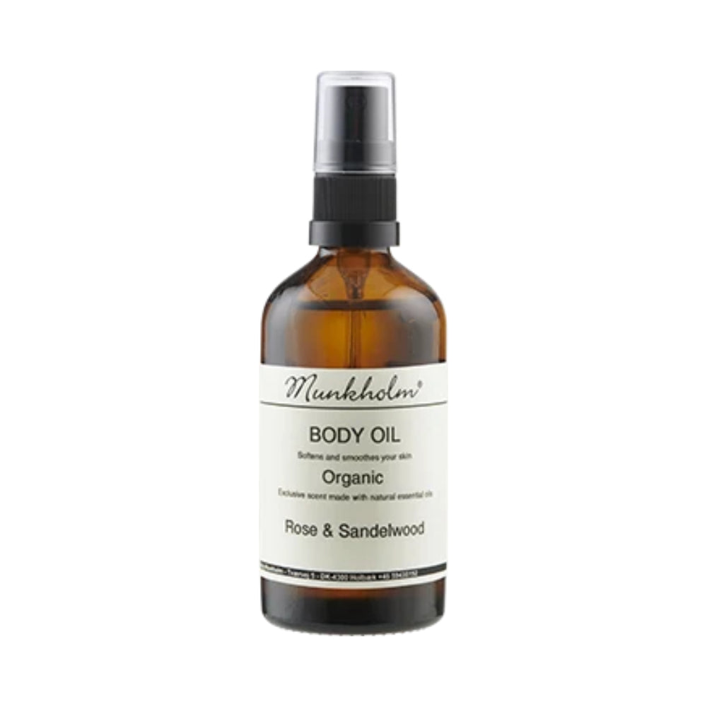 Munkholm– Organic Bodyoil Rose & Sandelwood 100ml