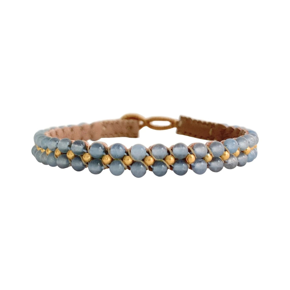 Ibu Jewels armbånd - AH21 Bee (Blue Chalcedony)