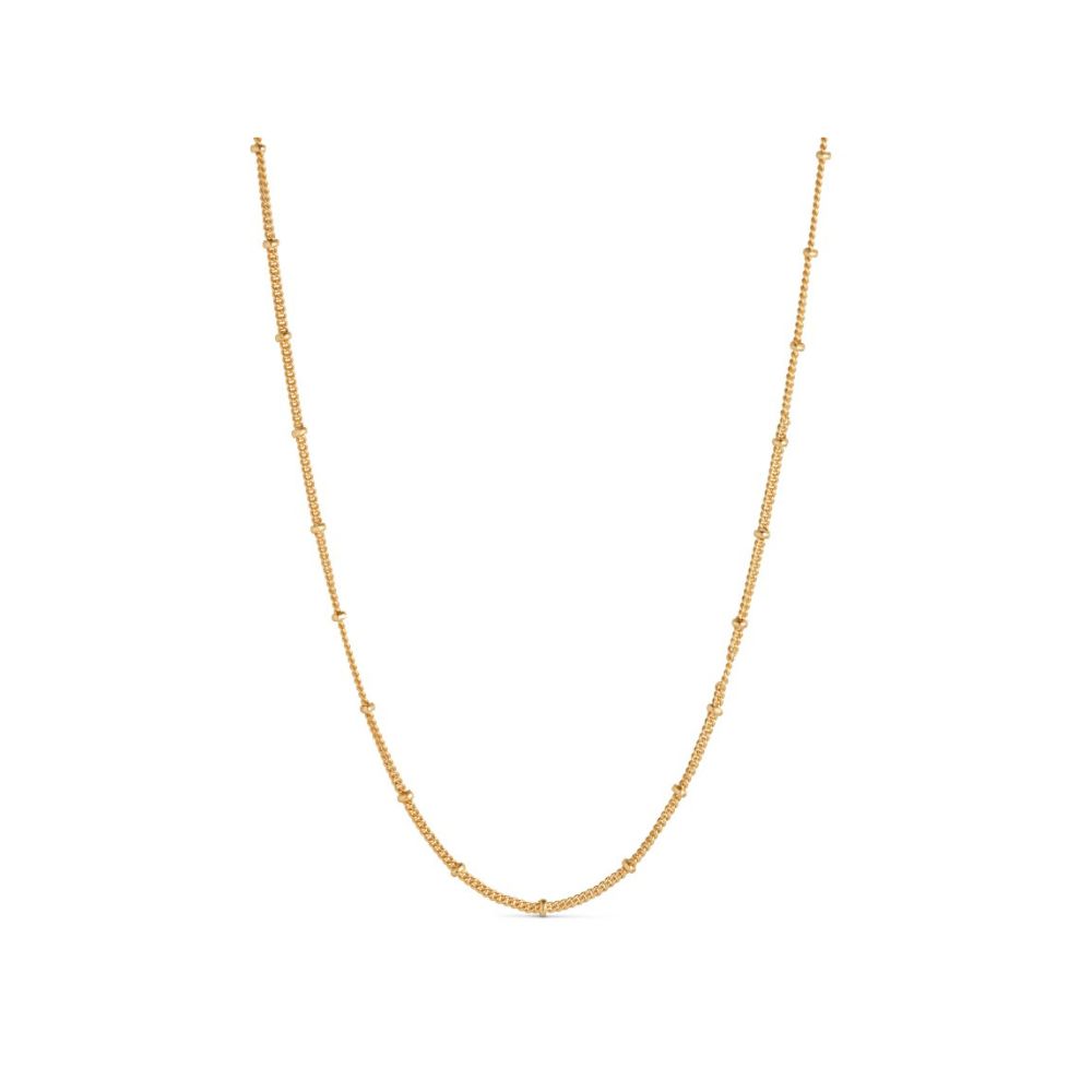 Pure by Nat lang kæde m. knuder - 31800 (Guld)