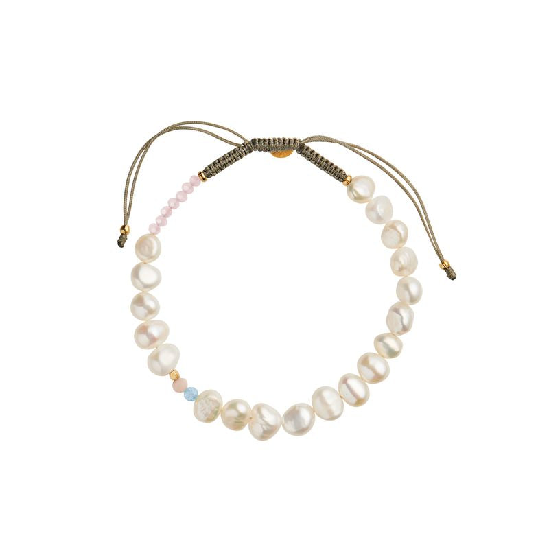 Stine A Perle armbånd 3209-02 (Hvid/Guld)