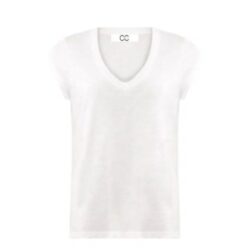 CC Heart basic v-neck t-shirt – CCH1101 – White Hvid