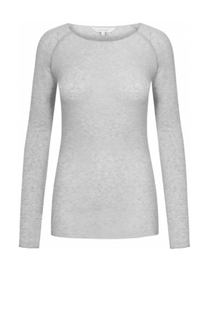 Gai + Lisva Amalie top (Light Grey Melange) - PleaseStay