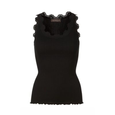 Rosemunde top - RWBabette Silk Top w/ Lace - 5205 -010 (Black)