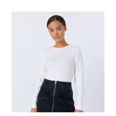 Leveté Room bluse - LR-Ika 4 (Hvid) Levete Room bluse basic - LR-Ika 4 - 900071 - L101 Star White