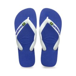 Blå og hvide Havaianas Brazil Logo Marine Blue