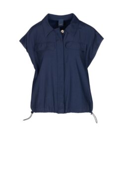 Luxzuz Bluse med lommer - Annali (Navy)