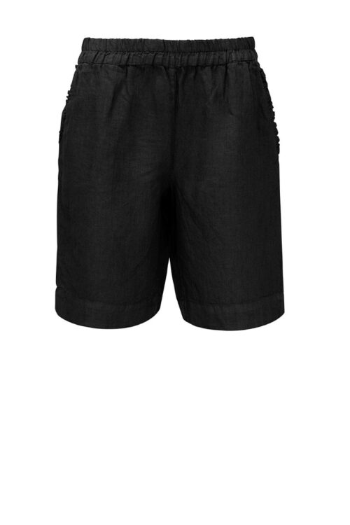 Luxzuz Hør Shorts - Olea (Sort)