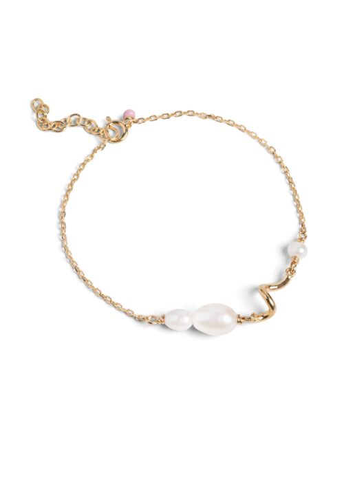 ENAMEL Copenhagen Forgyldt Armbånd - Pearlie Twist (Pearl)