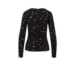 Coster Copenhagen Bluse - Foil Print (SortGuld)