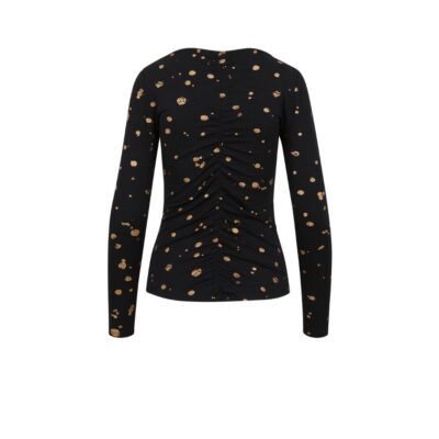 Coster Copenhagen bluse - Foil Print (Sort/Guld) Coster Copenhagen Bluse - Foil Print (SortGuld)